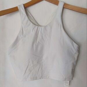 NWT MARINAVIDA Longline Sports Bra Crop Top Tank Padded White Medium